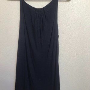 CAbi Navy Sleeveless Boatneck Top